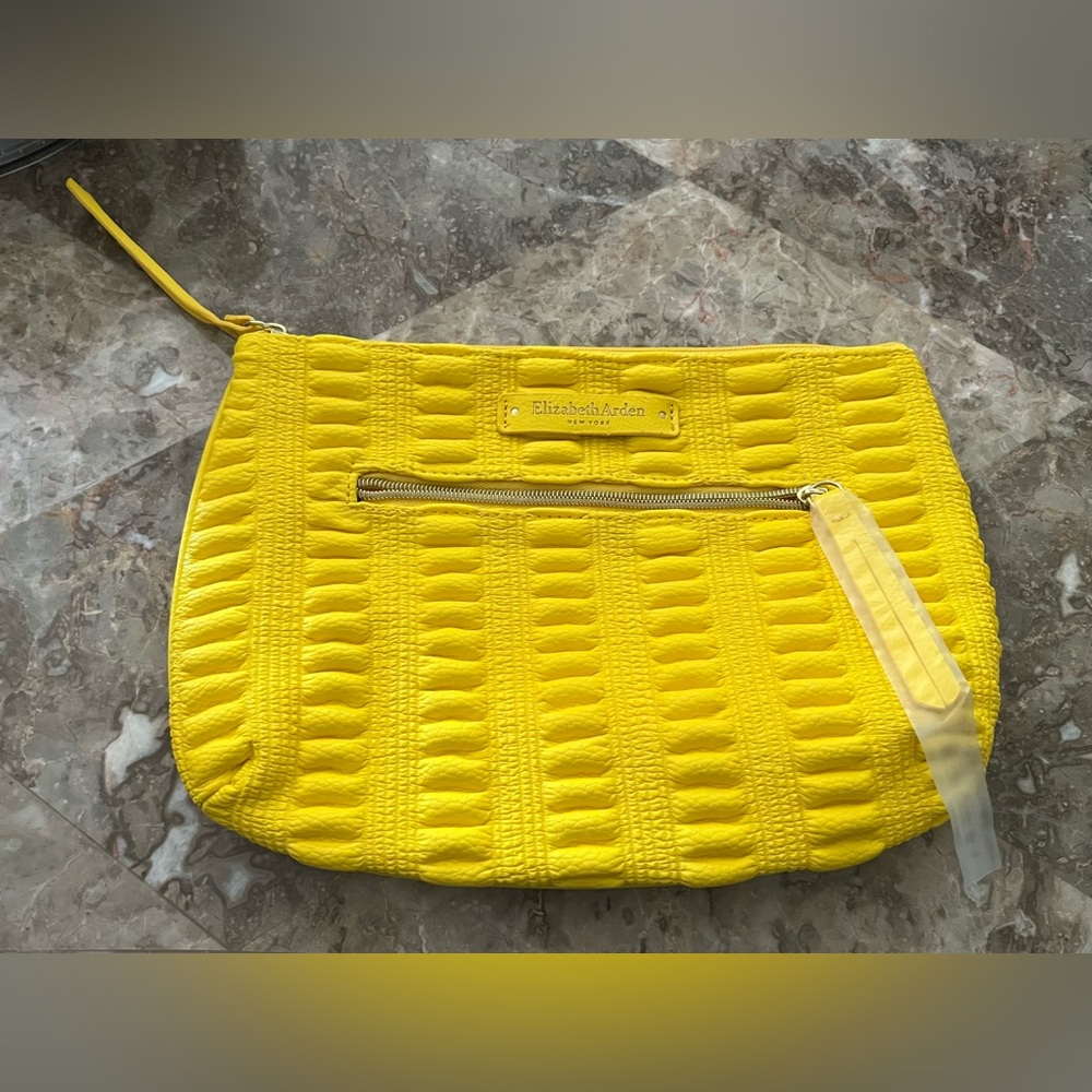 Yellow Elizabeth Arden Makeup Bag